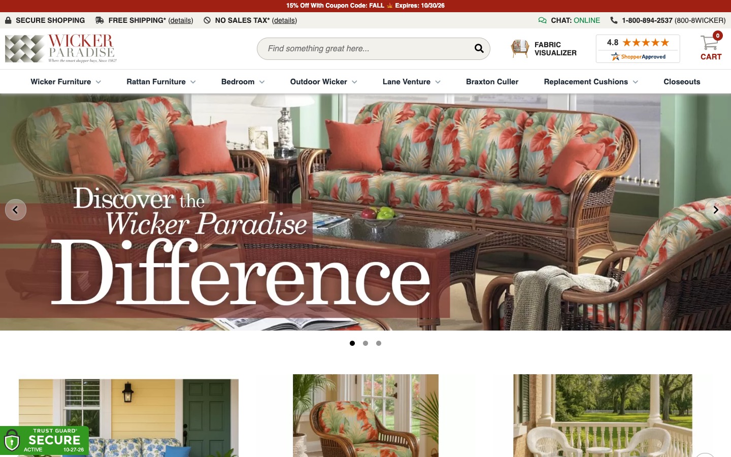 The current homepage